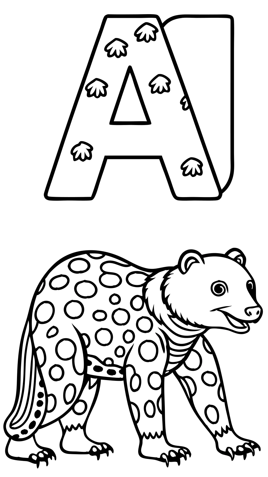 animal alphabet coloring pages